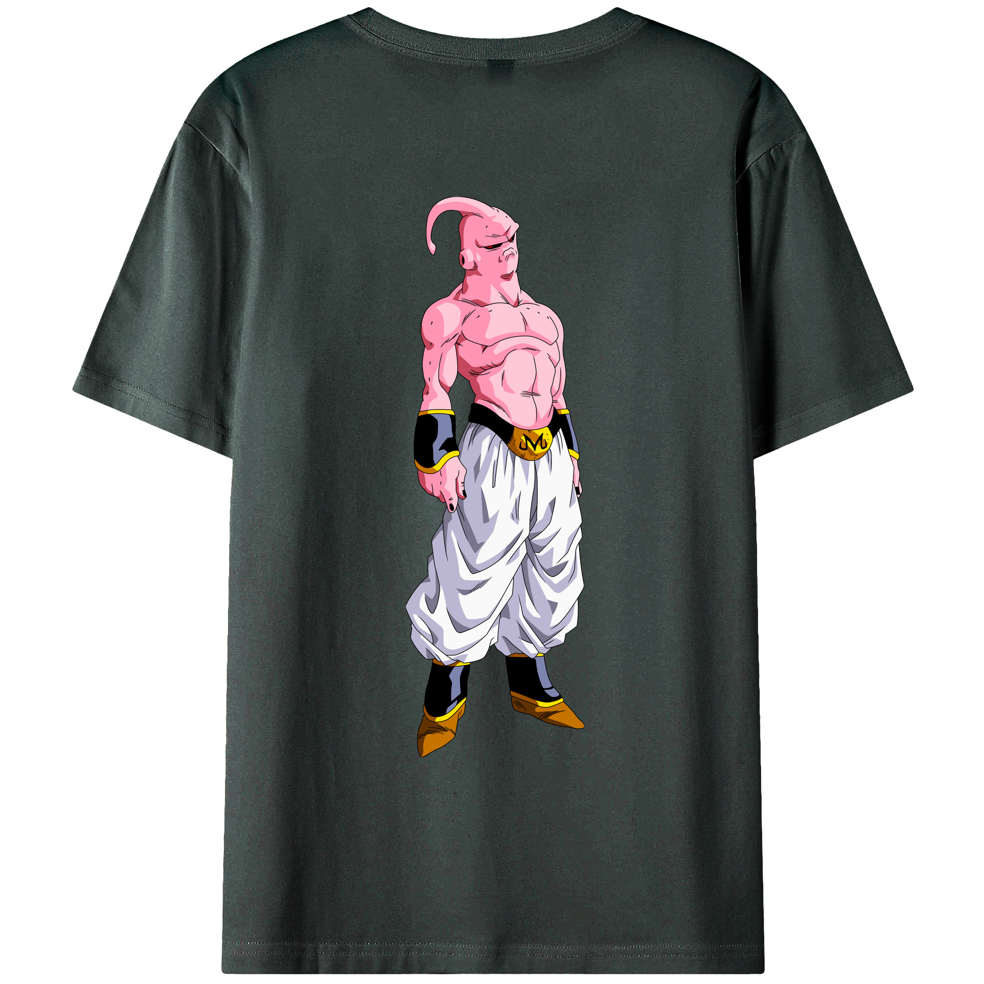 （画像用） ドラゴンボール 魔人ブウ DRAGON BALL Majin Buu 綿100％ メンズ半袖Tシャツ（バックプリント） 通気性